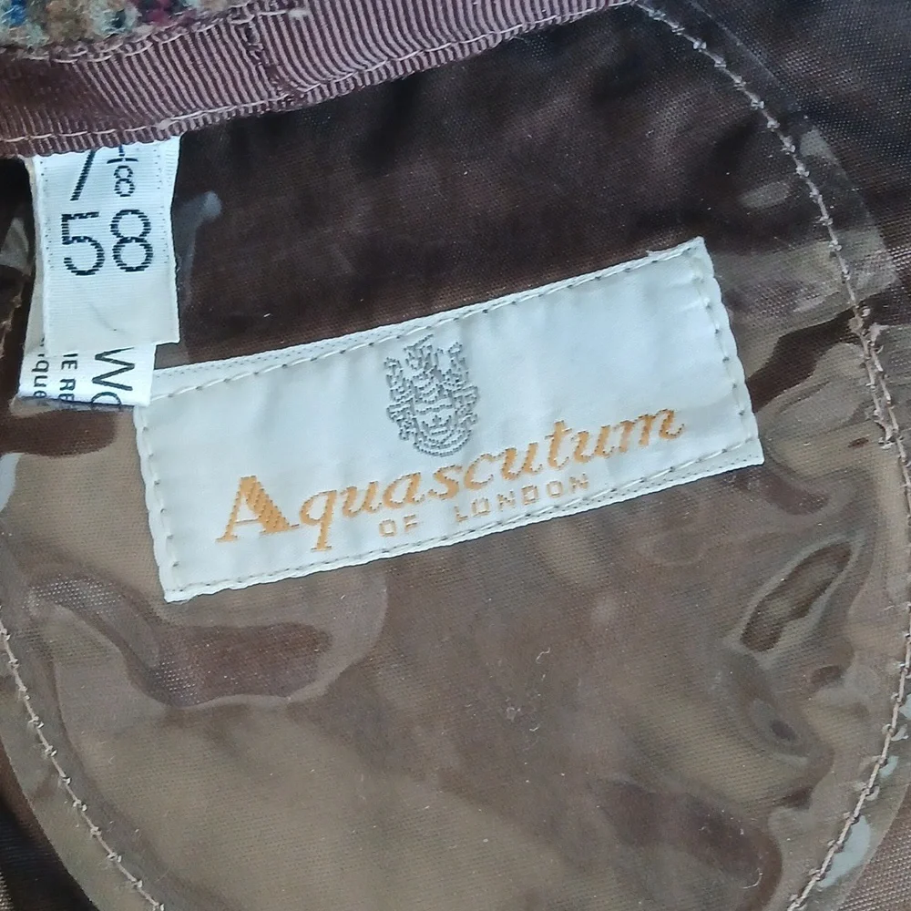 Aquascutum London Brown Multi-Color Tweed Flat Cap